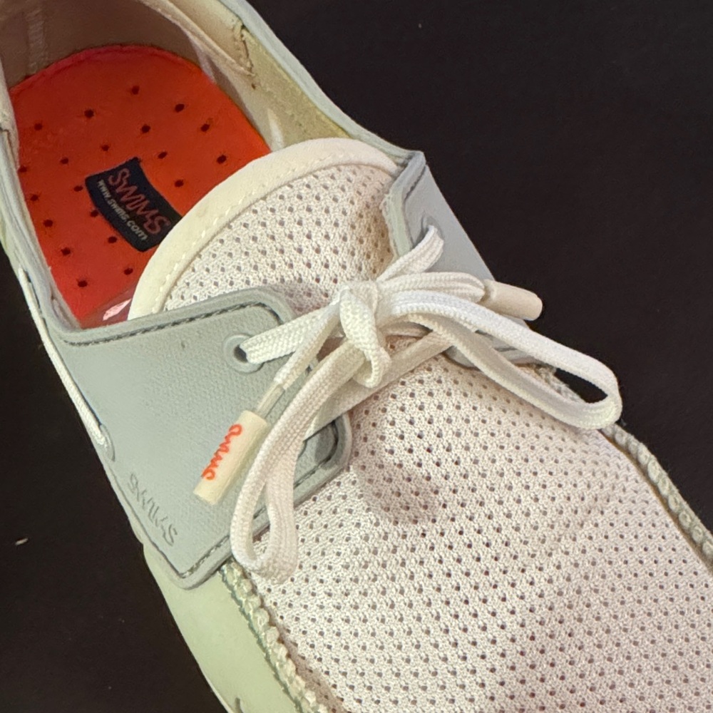 Swims Men's Boat Shoes - Light Blue and White size 9 - Picture 10 of 12